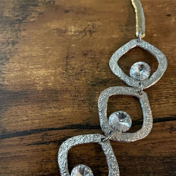 J.Jansen  VNT Swarovski 24K Gold Plated 80’s Necklace Stamped - Picture 6 of 9